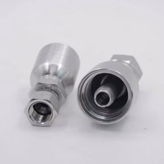 Os selos múltiplos fêmeas métricos de aço inoxidável curvam os encaixes de mangueira hidráulicos de duas partes